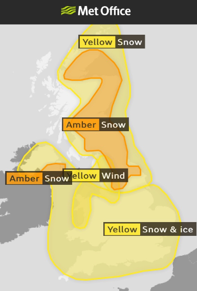 Weather Alerts UK 2nd March 2018