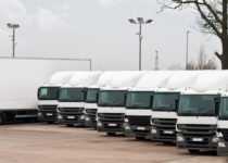 Fleet of delivery vans